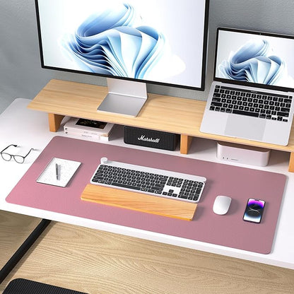 Aothia Leather Desk Pad Protector, Mouse Pad, Office Desk Mat, 31.5" x 15.7" - Image 9