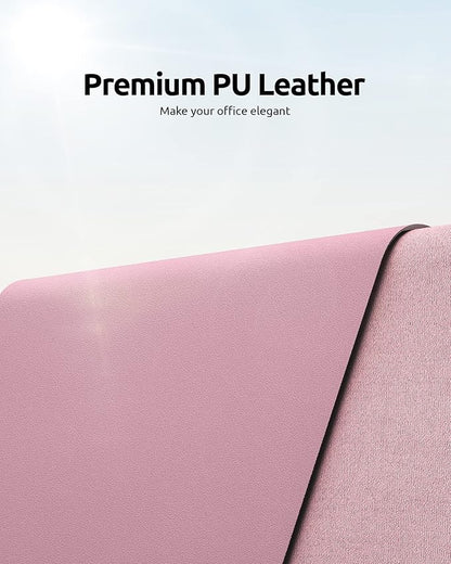 YSAGi Leather Desk Protector, Office Mat, Large Mouse Mat, Non-Slip PU Leather - Image 2