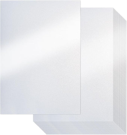 White Shimmer Cardstock Paper, 25 Sheets 250gsm/92Ib Pearlescent Paper by UnclePaul