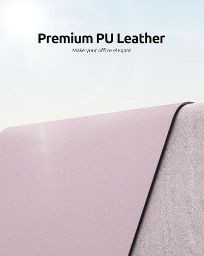 YSAGi Leather Desk Protector, Office Mat, Large Mouse Mat, Non-Slip PU Leather - Image 2