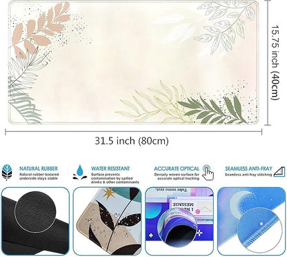 Boho Mouse Pad - Pastel Abstract Desk Mat - Matcha Green - Aesthetic Office - Image 3
