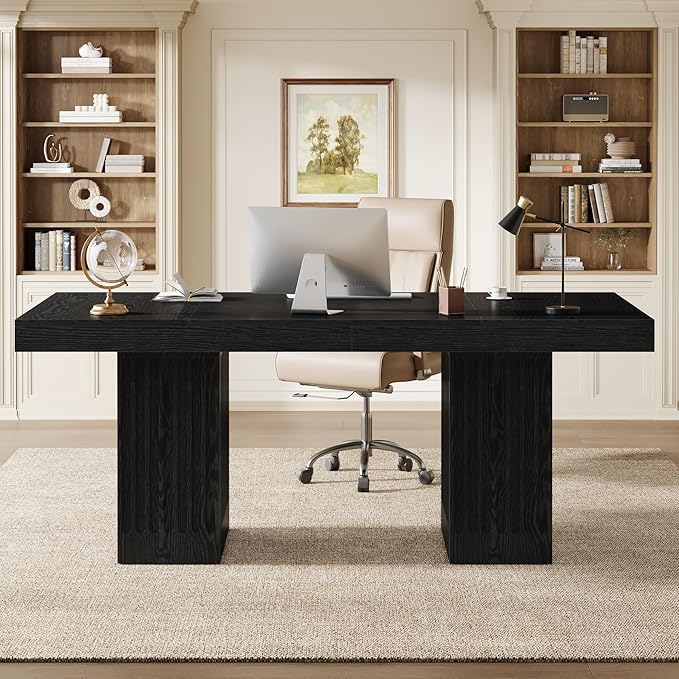 Tribesigns 63 Inch Executive Desk, Modern Office Computer Desk - Image 3