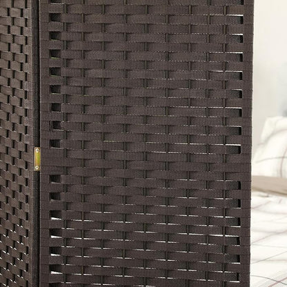 HOMCOM Room Divider, 4 Panel Folding Privacy Screen, 5.6' Tall Freestanding - Image 8