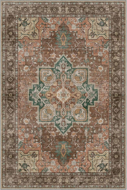 GENIMO 8x10 Area Rugs for Living Room, Machine Washable Non Slip Vintage Rugs - Image 7