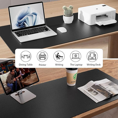 Aothia Faux Leather Desk Mat – Large Mouse Pad, Non-Slip PU Leather Blotter - Image 8