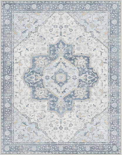 GENIMO 6x9 Area Rugs for Living Room, Machine Washable Non Slip Vintage Rugs - Image 8