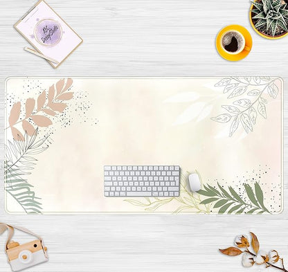 Boho Mouse Pad - Pastel Abstract Desk Mat - Matcha Green - Aesthetic Office - Image 2