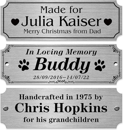 Caramel Sweet Life Personalized Name Plates, Stainless Steel Trophy Plates by Caramel