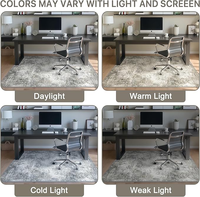 Office Chair Mat for Hardwood Tile Floor, Abstract 36"X 48" Desk Mats for - Image 6