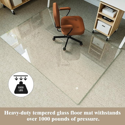 Koonmi Tempered Glass Chair Mat - Image 2