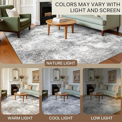 GENIMO Washable Area Rugs for Living Room, 9x12 Modern Non Slip Rugs, Low Pile - Image 6