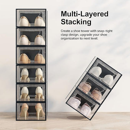 SEE SRPING XX-Large Shoe Storage Box Fit Size 14, Shoe Rack Sneaker Containers - Image 2