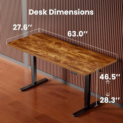 ErGear Height Adjustable Electric Standing Desk, 63 x 28 Inches Sit Stand up - Image 3