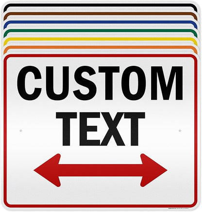 Custom Arrow, Custom Directional Sign, Two Way Arrow, 24x30 Inches, 3M EGP by MySignCenter