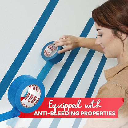 XFasten Blue Painter's Tape, 2 Inch x 60 Yards Blue Painters Masking Tape Bulk - Image 7