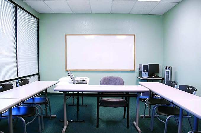 Ghent 4 x 6 Porcelain Magnetic Whiteboard, Wood Frame, 1 Marker, 1 Eraser - Image 6