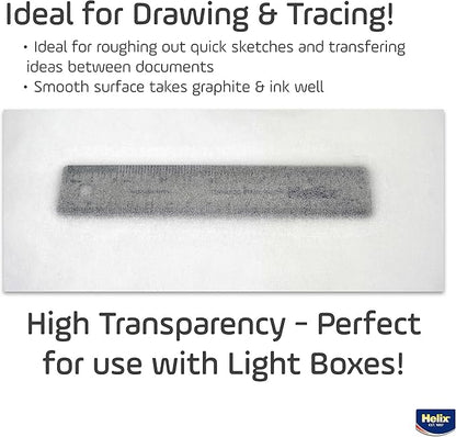 Helix - Sketch & Tracing Paper Roll - 18 Inch by 50 Yards - Transparent - Image 2