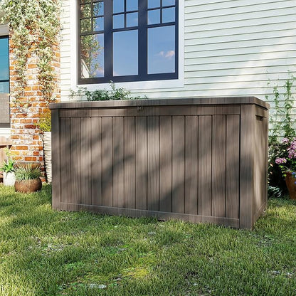 Yardgrace 200 Gallon Outdoor Storage Box Waterproof, Resin Deck Boxes - Image 5