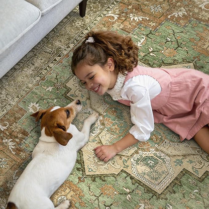 GENIMO 2x5 Runner Rugs for Hallway, Machine Washable Non Slip Vintage Rugs - Image 5