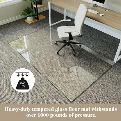 Koonmi Tempered Glass Chair Mat - Image 2