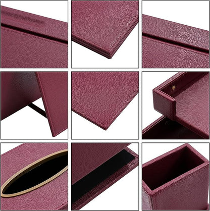 RitPin Desk Set，11-Piece Leather Desk Organizer Set, Executive Office - Image 4