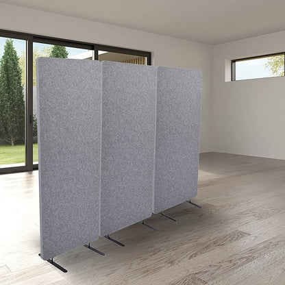 ReFocus™ Raw Freestanding Acoustic Room Divider 3 Pack – Reduce Noise and - Image 2