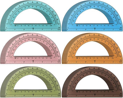Sayglossy 36 Pcs of Colorful Plastic Protractors 180 Degrees 6 Inches by Sayglossy