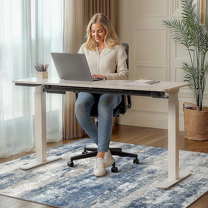 Office Chair Mat for Hardwood Tile Floor, Abstract 36"X 48" Desk Mats for - Image 2
