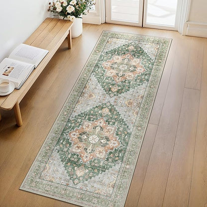 GENIMO 2x10 Runner Rugs for Hallway, Machine Washable Non Slip Vintage Rugs - Image 3