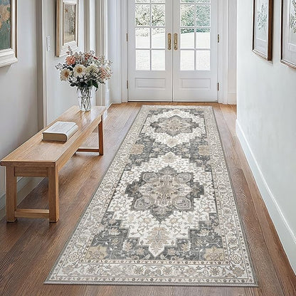 GENIMO 2x5 Runner Rugs for Hallway, Machine Washable Non Slip Vintage Retro Rugs - Image 2