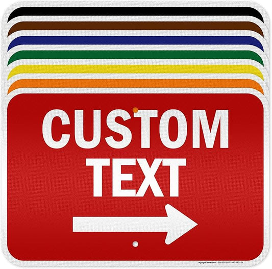 Custom Arrow, Custom Directional Sign, Right Arrow, 12x18 Inches, 3M EGP by MySignCenter