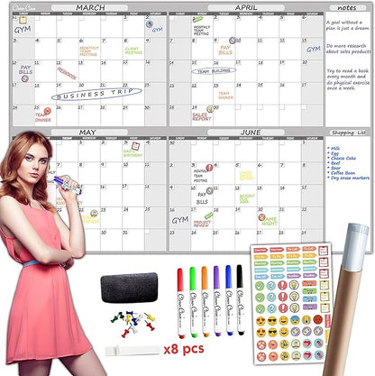Large Dry Erase Wall Calendar by CleverClean