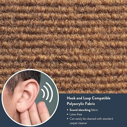 Angeles, Quiet Divider with Sound Sponge 48" x 10' Wall in Natural Tan - Image 6