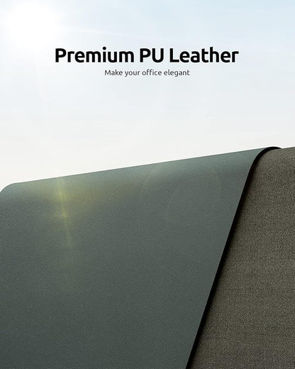 YSAGi Leather Desk Pad Protector, Office Desk Mat, Large Mouse Pad, Non-Slip PU - Image 2