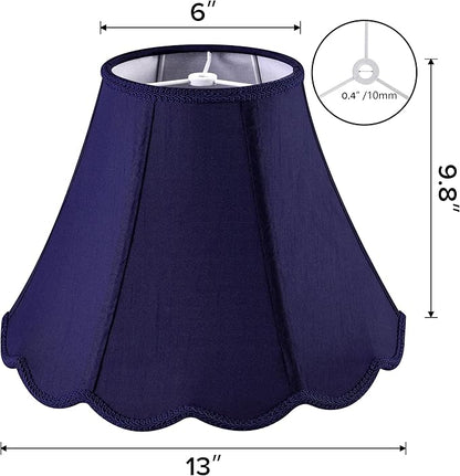 GOSO Set of 1 Leaf Scalloped Lamp Shade Blue, 6×13×9.8 Inch Spider Lamp Shade - Image 2