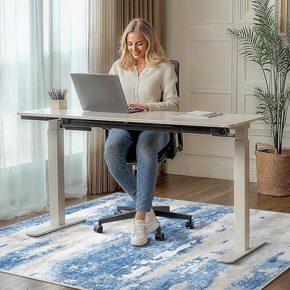 Office Chair Mat for Hardwood Tile Floor, Abstract 48"X 60" Desk Mats for - Image 2