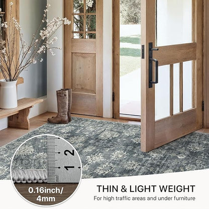 GENIMO Runner Rug 2x12 Non Slip Machine Washable Vintage Hallway Runner Rug - Image 5