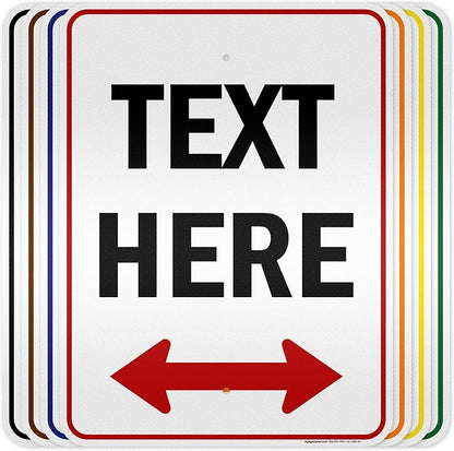 Custom Arrow, Custom Directional Sign, Two Way Arrow, 18x24 Inches, 3M EGP by MySignCenter