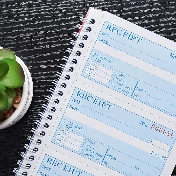 2 Packs Receipt Book with Carbon Copies, Money and Rent Receipt Book, 2-Part - Image 6