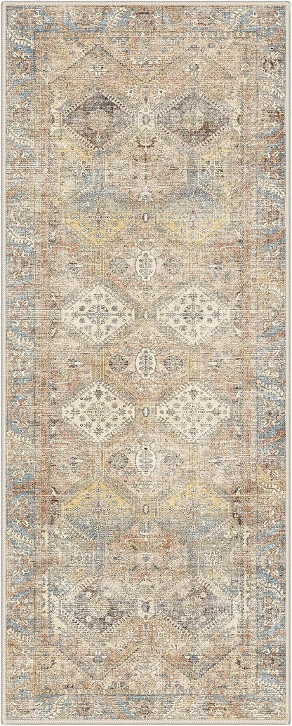 GENIMO Runner Rug 2x7 Non Slip Machine Washable Hallway Runner Vintage Rug - Image 5