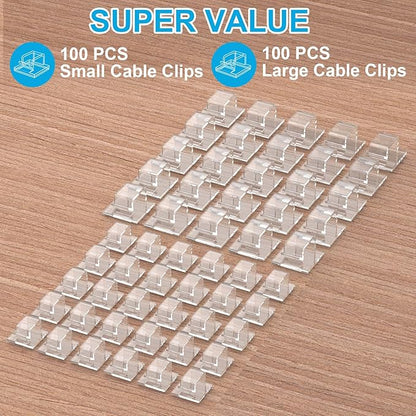 200 PCS Christmas Light Clips Outdoor, Adhesive Clear Cable Clips Wire Holder - Image 2