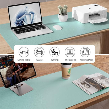 Aothia Leather Desk Pad Protector, Mouse Pad, Office Desk Mat, Non-Slip PU - Image 5