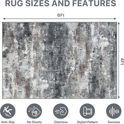 Office Chair Mat for Hardwood Tile Floor, Abstract 48"X 72" Desk Mats for - Image 9