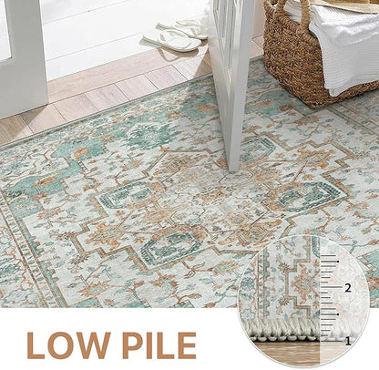 GENIMO 10x12 Area Rugs for Living Room, Machine Washable Non Slip Vintage Rugs - Image 4
