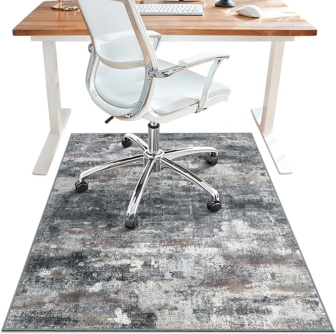 Office Chair Mat for Hardwood Tile Floor, Abstract 36"X 60" Desk Mats for by BESBLEE