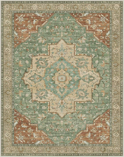 GENIMO 6x9 Area Rugs for Living Room, Machine Washable Non Slip Vintage Rugs - Image 8