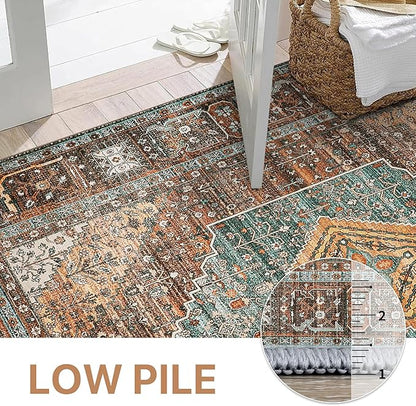 GENIMO 2x10 Runner Rugs for Hallway, Machine Washable Non Slip Vintage Rugs - Image 4