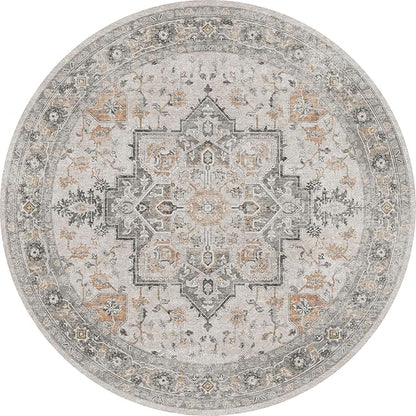 GENIMO 8FT Round Area Rugs for Living Room, Circle Rugs Machine Washable Low - Image 8