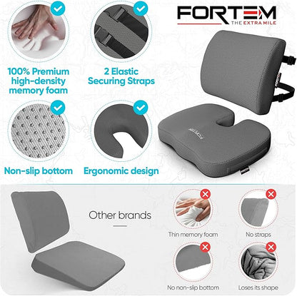 FORTEM Seat Cushion, Office Chair Cushion, Lumbar Support Pillow - Image 7