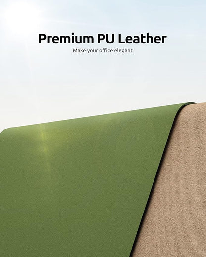 YSAGi Leather Desk Protector, Office Mat, Large Mouse Mat, Non-Slip PU Leather - Image 2